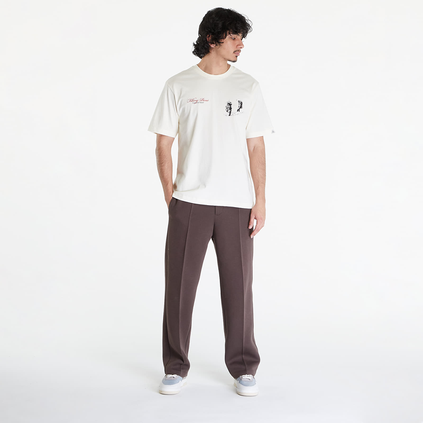 Pólók Filling Pieces United by Nature T-Shirt UNISEX Antique White