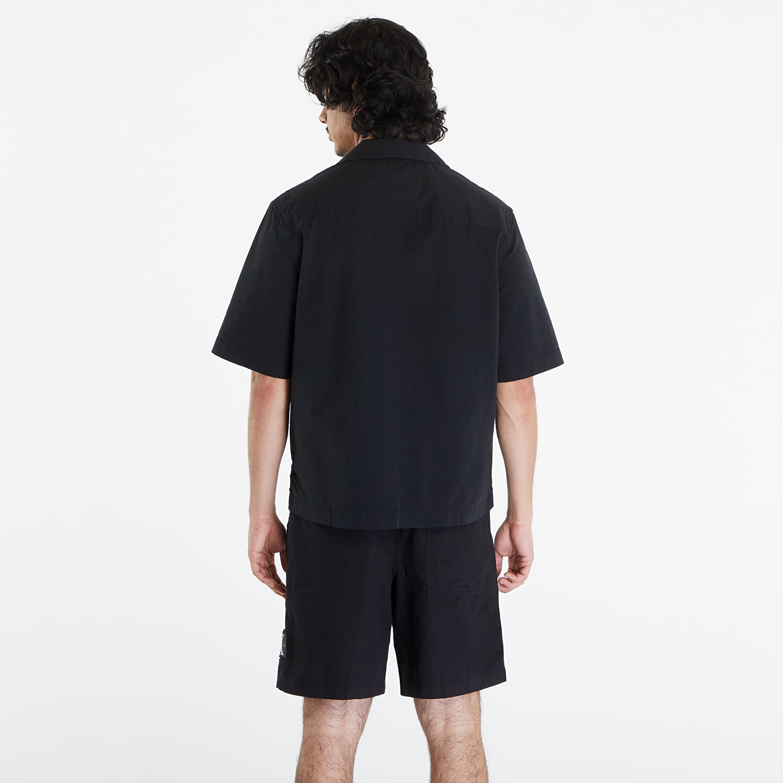 Ризи Calvin Klein Jeans Seersucker Short Sleeve Shirt Black