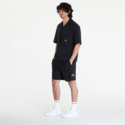 Shorts Calvin Klein Jeans Linen Shorts Black Footshop