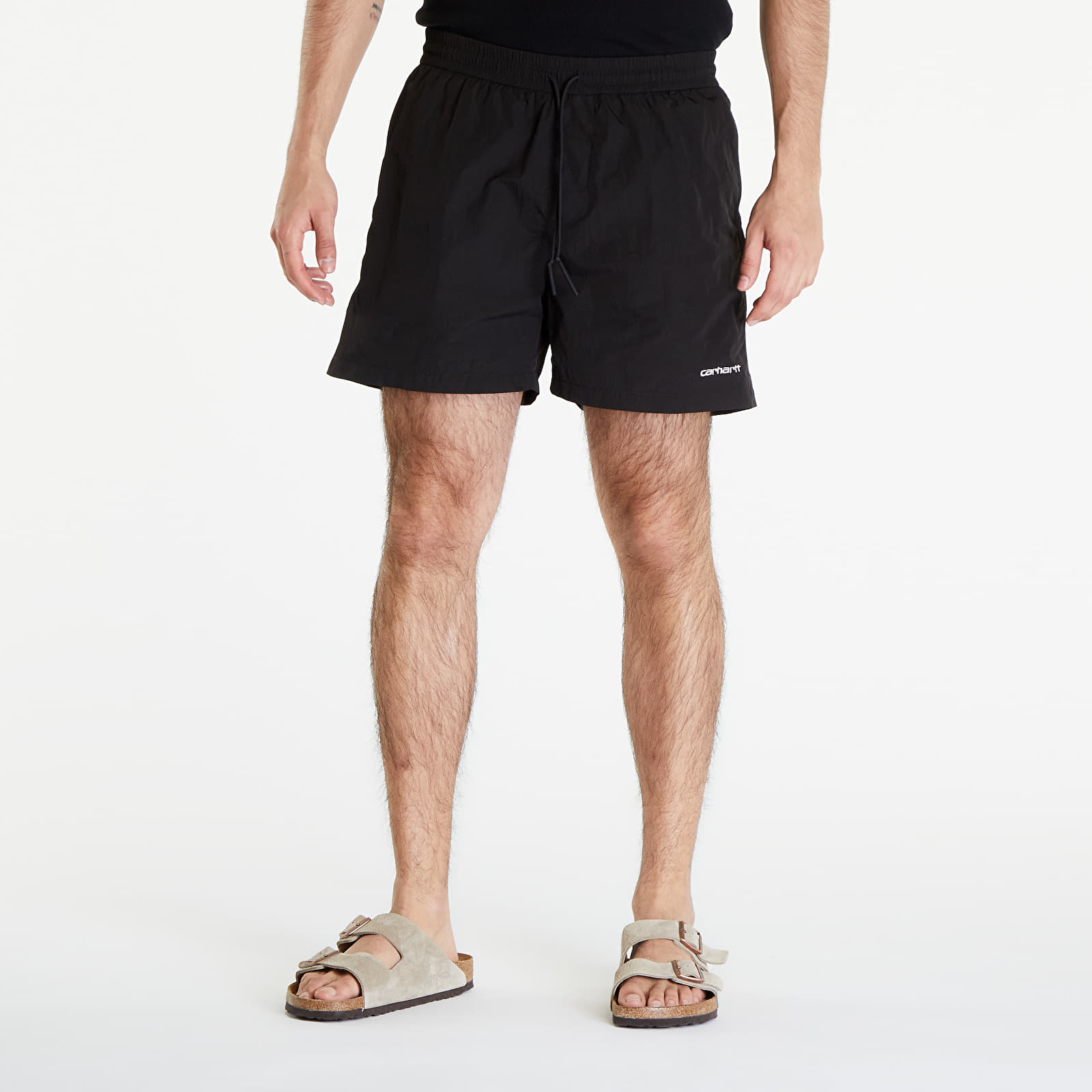 Fürdőruha Carhartt WIP Tobes Swim Trunks Black/ White