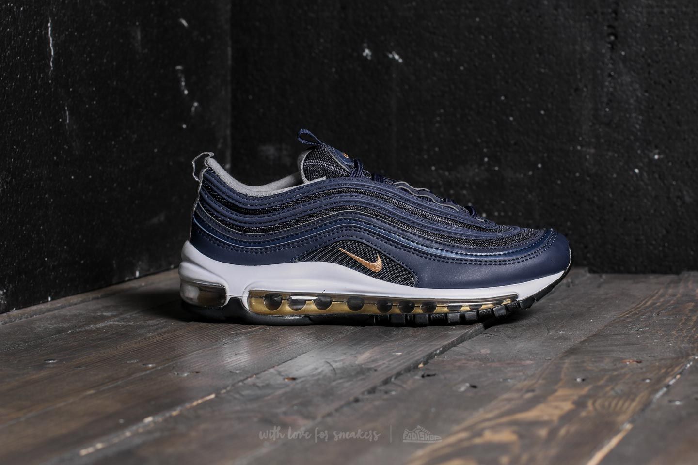 Air max 97 navy gold shop