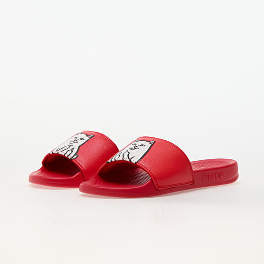 Red slide on shoes sale