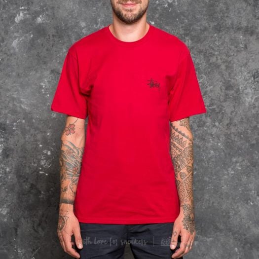 ★【STUSSY】★Stussy Basic Stussy LS T-Shir.t Dark Red★ T-shirt Stussy Basic Stussy - czerwony (dark red)