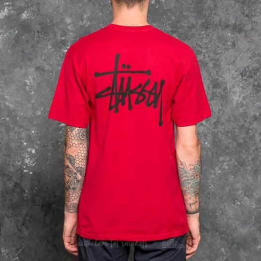 ★【STUSSY】★Stussy Basic Stussy LS T-Shir.t Dark Red★ T-shirt Stussy Basic Stussy - czerwony (dark red)