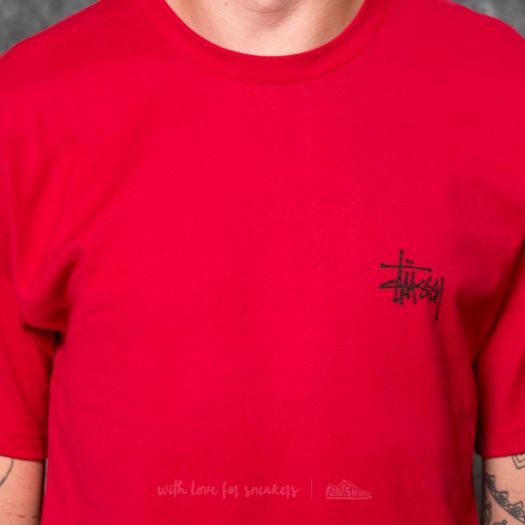 ★【STUSSY】★Stussy Basic Stussy LS T-Shir.t Dark Red★ Stussy Mens Basic Logo Long Sleeve T Shirt Dark Red Printed Tee
