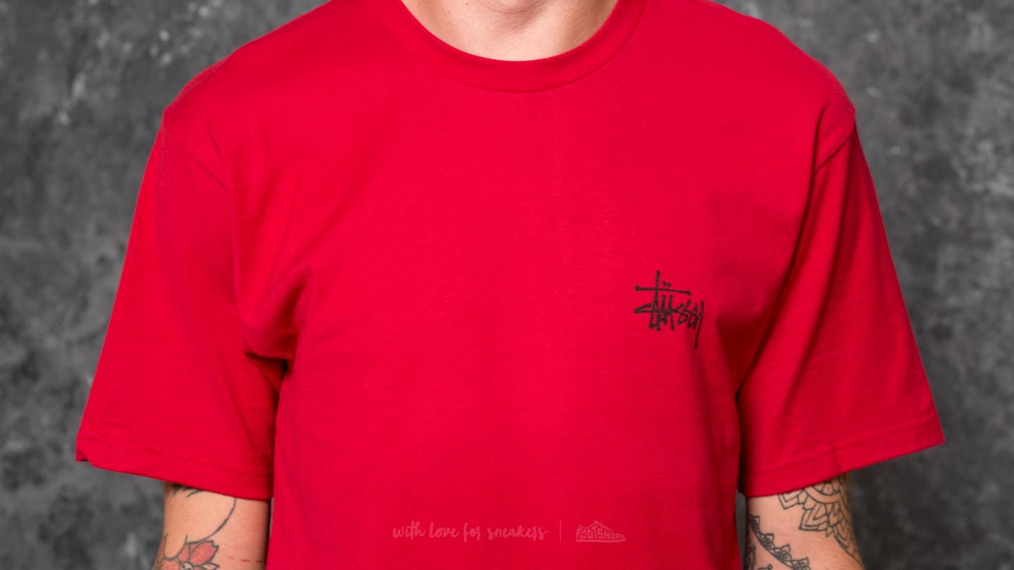 Marškinėliai Stüssy Basic Tee Dark Red