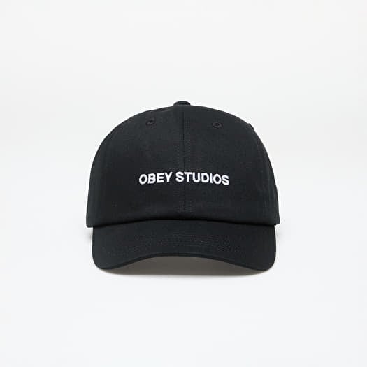 Caps OBEY Studios Strap Back Hat Black Footshop