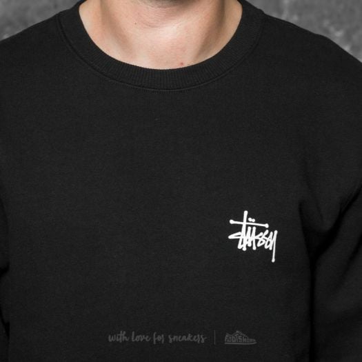Bluzy Stüssy Basic Crew Black | Footshop