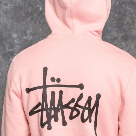 Felpe Stussy Basic Hood Dusty Rose Footshop