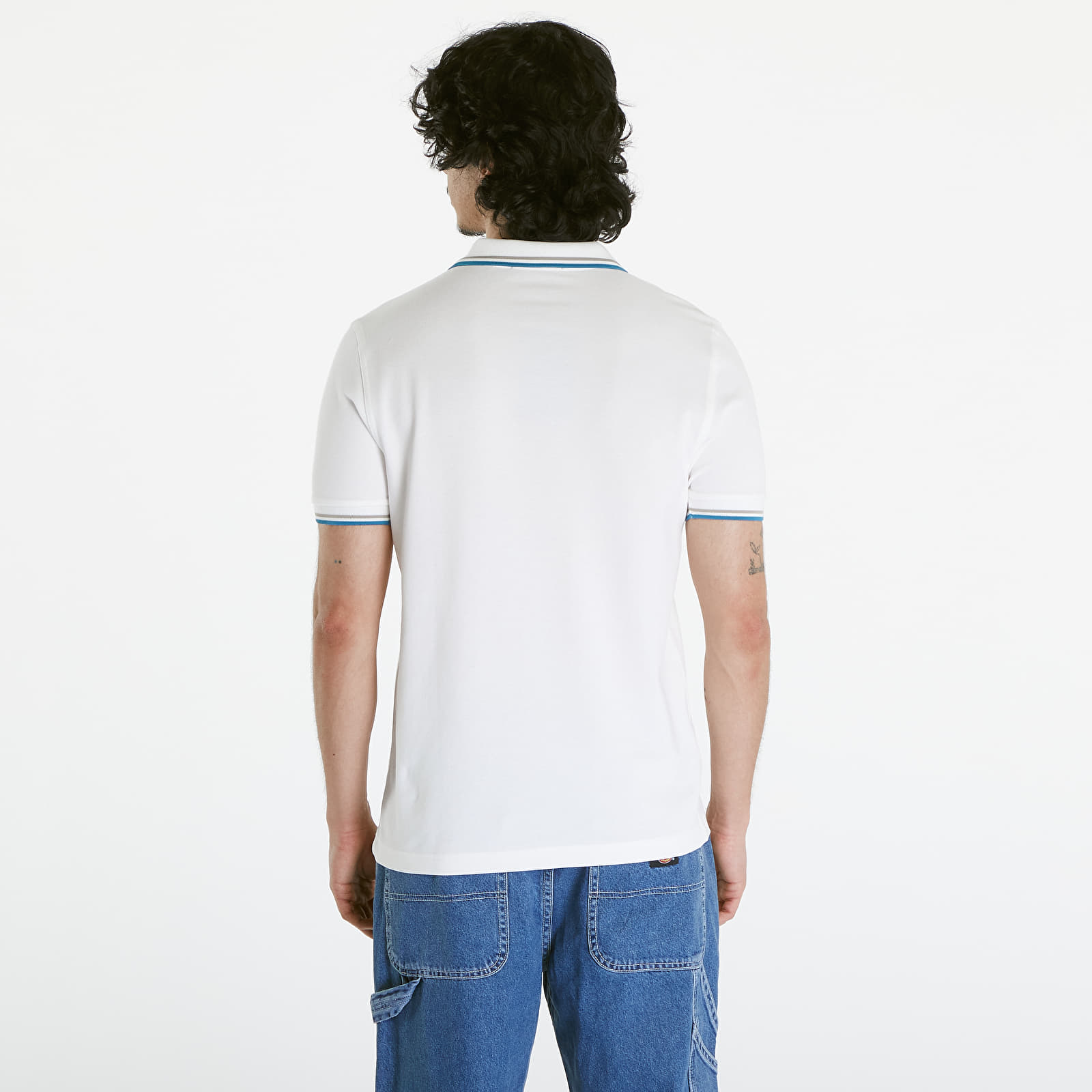 T-Shirts FRED PERRY Twin Tipped Shirt Snow White/ Warm grey/ Ocean