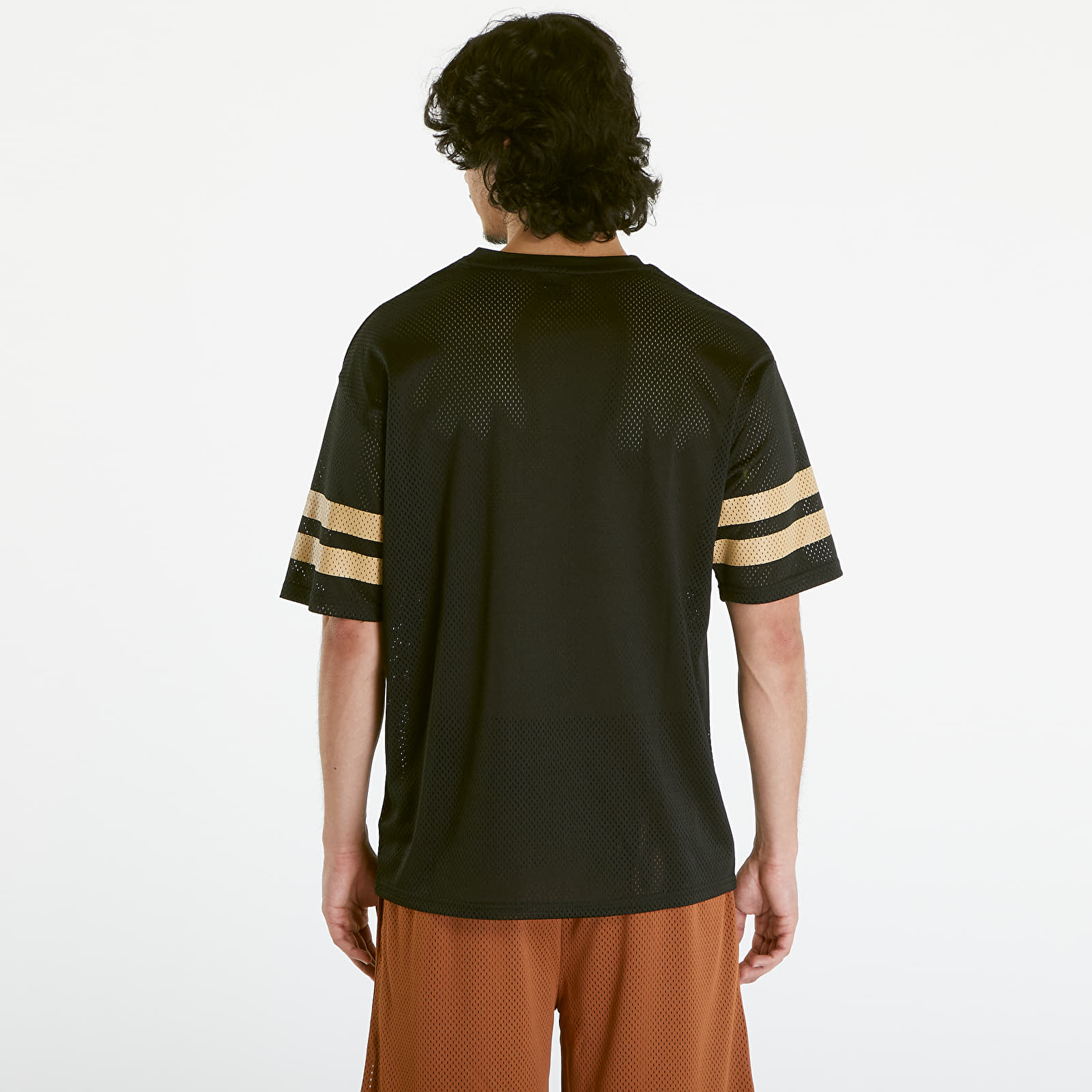 Majice T-shirt New Era Mesh Oversized Tee UNISEX Black/ Metalic gold