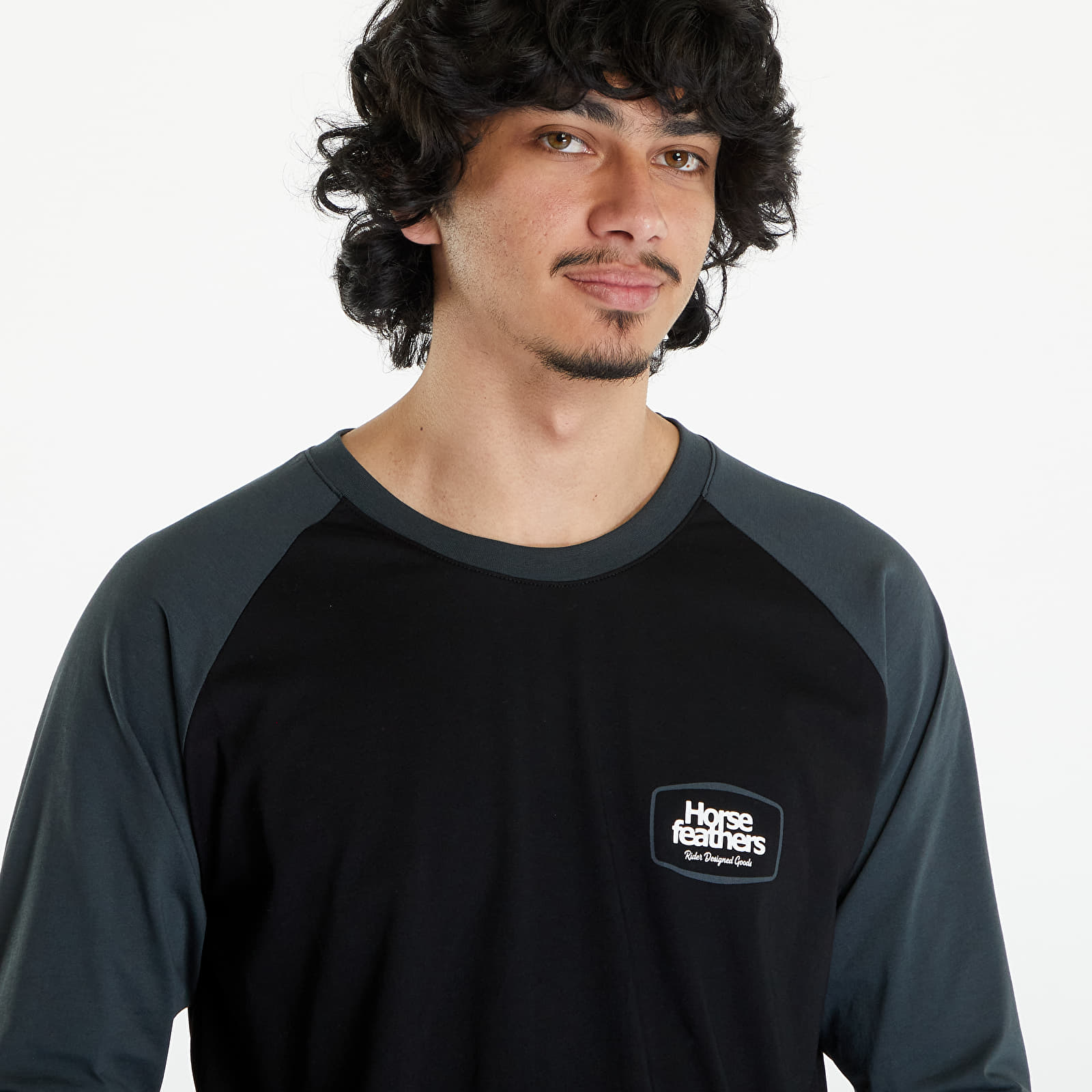 Koszulki Horsefeathers Bronco Raglan T-Shirt Black/ Gray