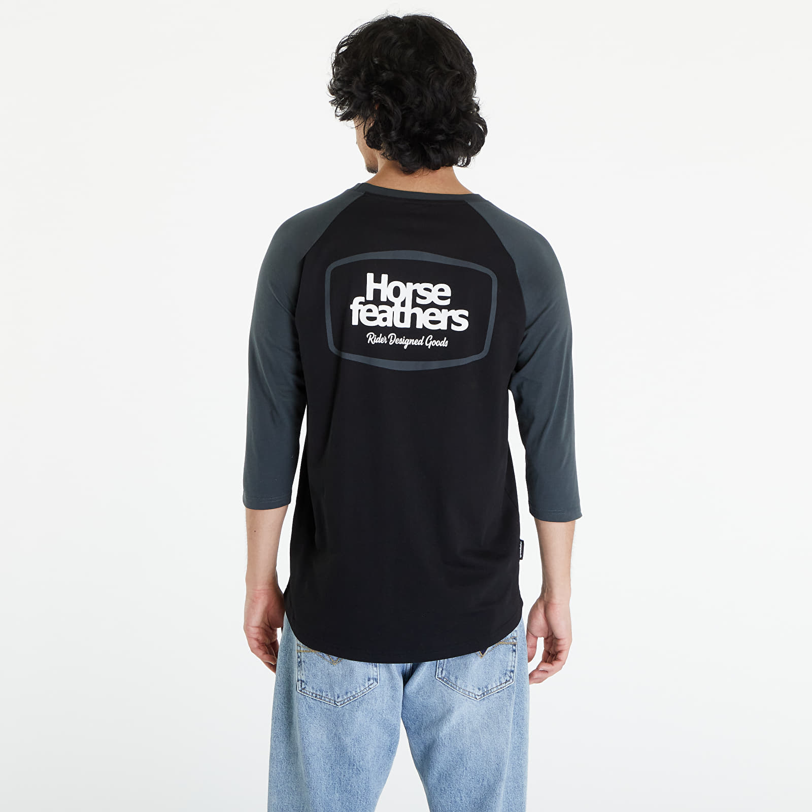 Koszulki Horsefeathers Bronco Raglan T-Shirt Black/ Gray