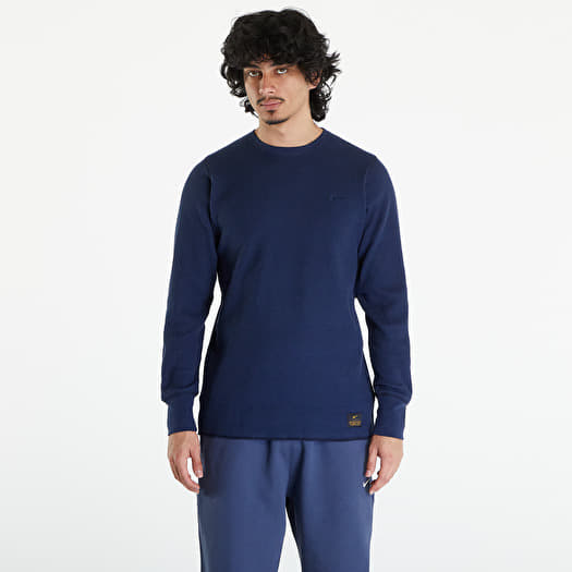 T-shirt Nike Life Men's Long-Sleeve Heavyweight Waffle Top Obsidian/ Dark Obsidian/ Obsidian