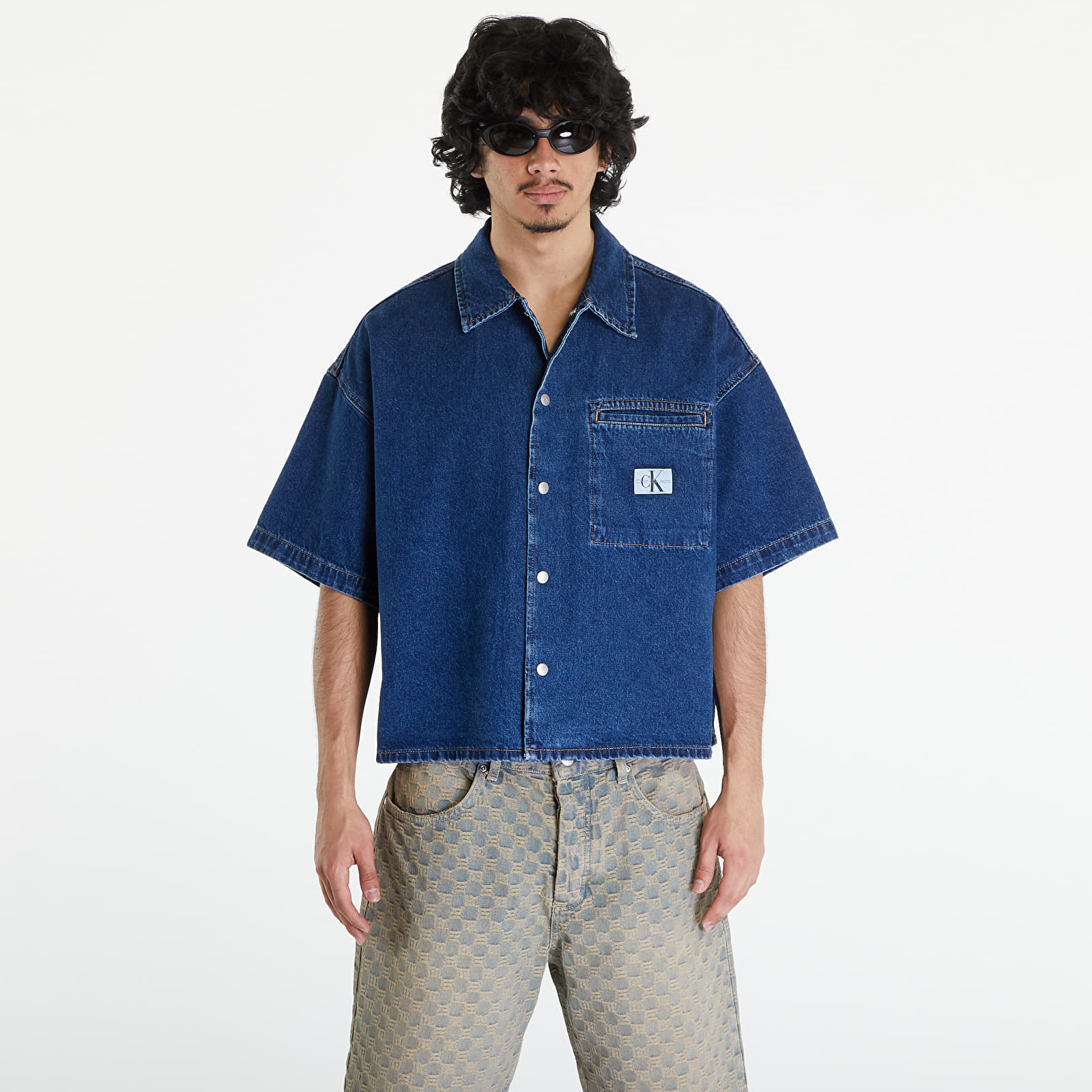 Ризи Calvin Klein Jeans Relaxed Short Sleeve Denim