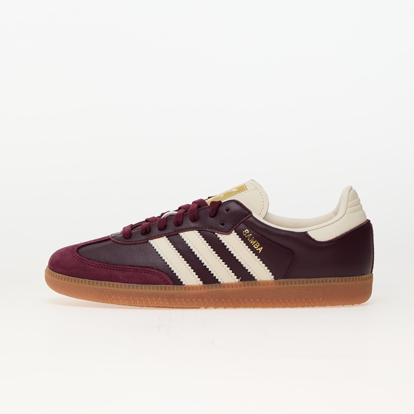 Levně Tenisky adidas Samba Og W Maroon/ Crew White/ Gold Metallic