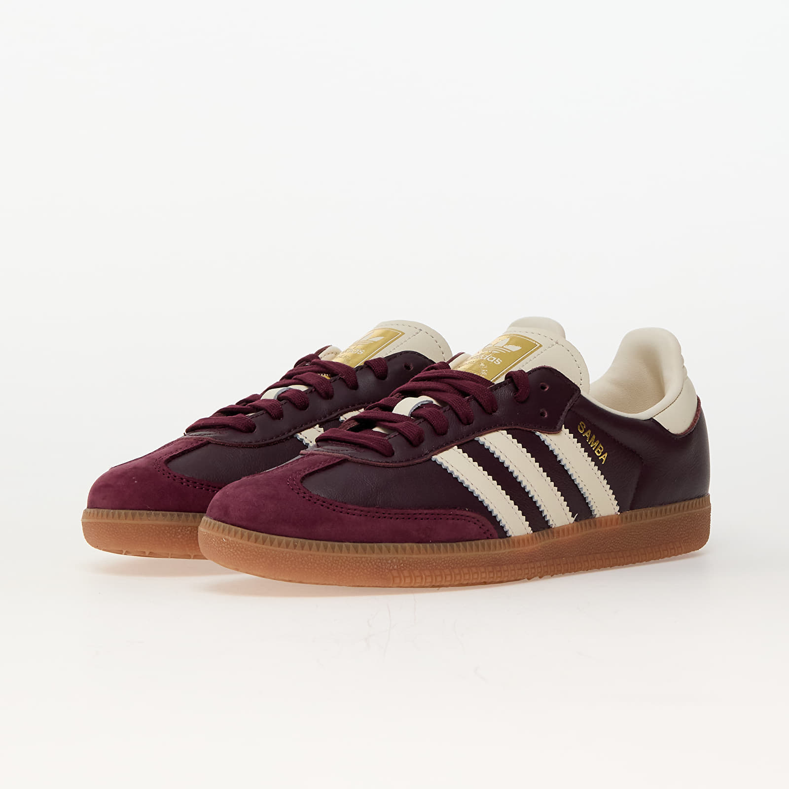 Dámské tenisky a boty adidas Samba Og W Maroon/ Crew White/ Gold Metallic