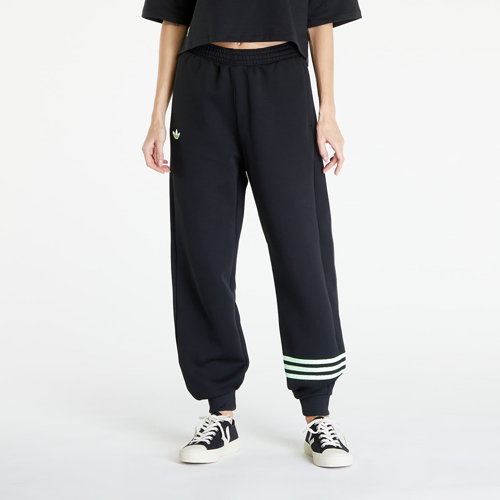 Adidas wide leg sweatpants clearance