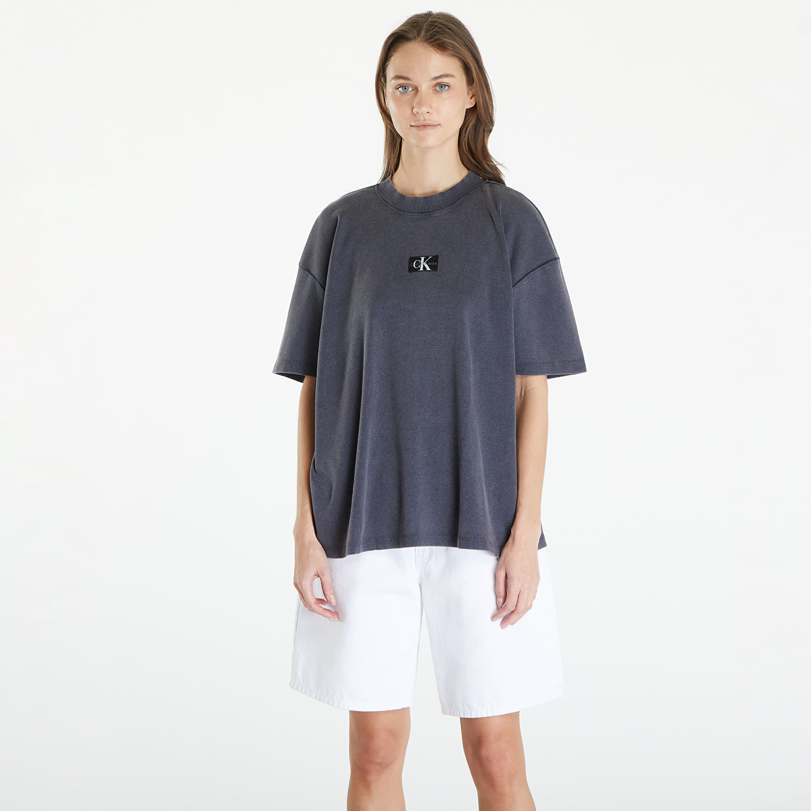 Тениски Calvin Klein Jeans Washed Rib Label T-Shirt Boy Gray