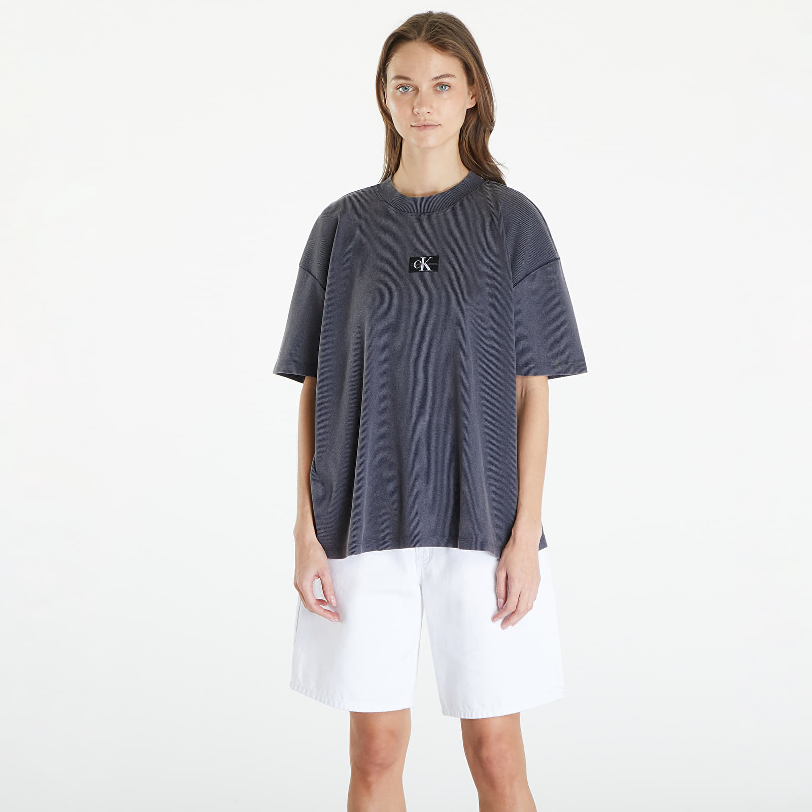 T-shirts Calvin Klein Jeans Washed Rib Label T-Shirt Boy Gray