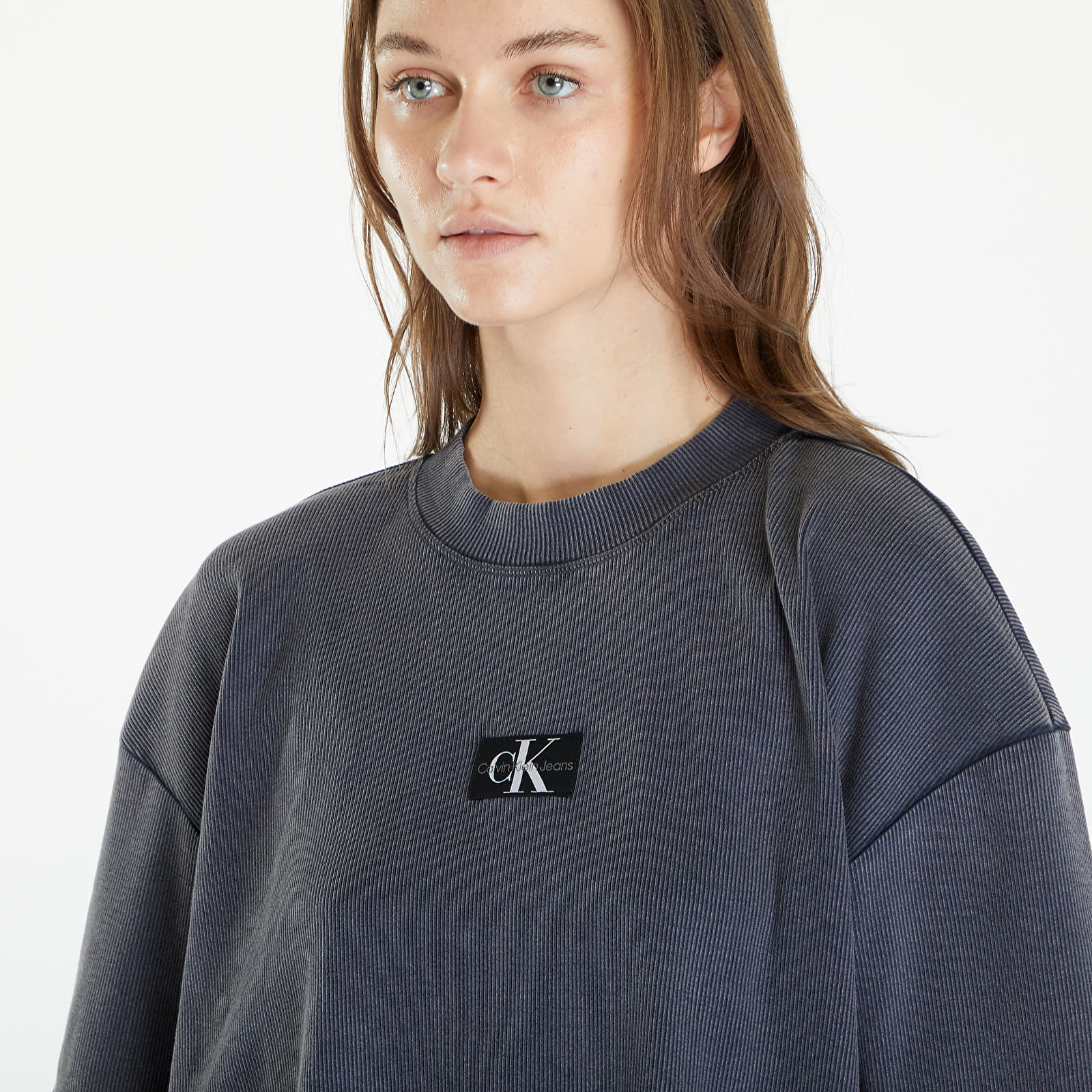 T-shirts Calvin Klein Jeans Washed Rib Label T-Shirt Boy Gray