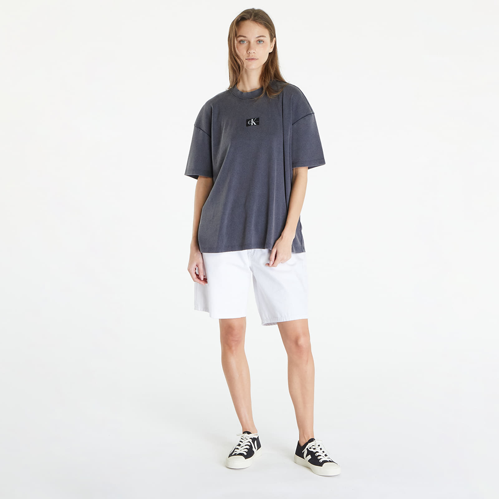 T-shirts Calvin Klein Jeans Washed Rib Label T-Shirt Boy Gray