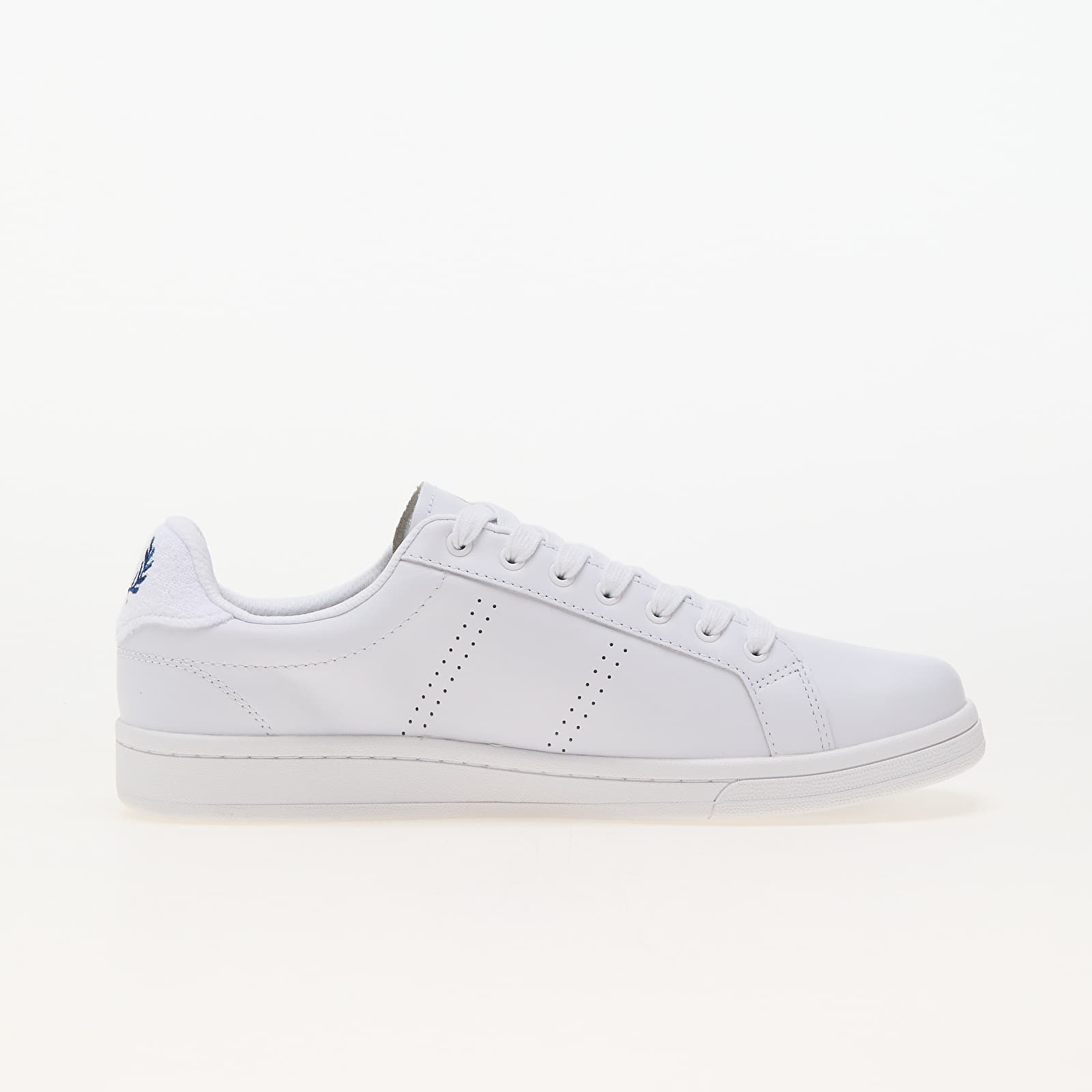Herren Sneaker und Schuhe FRED PERRY B721 Leather/ Towelling Wht/ Shade Cobalt