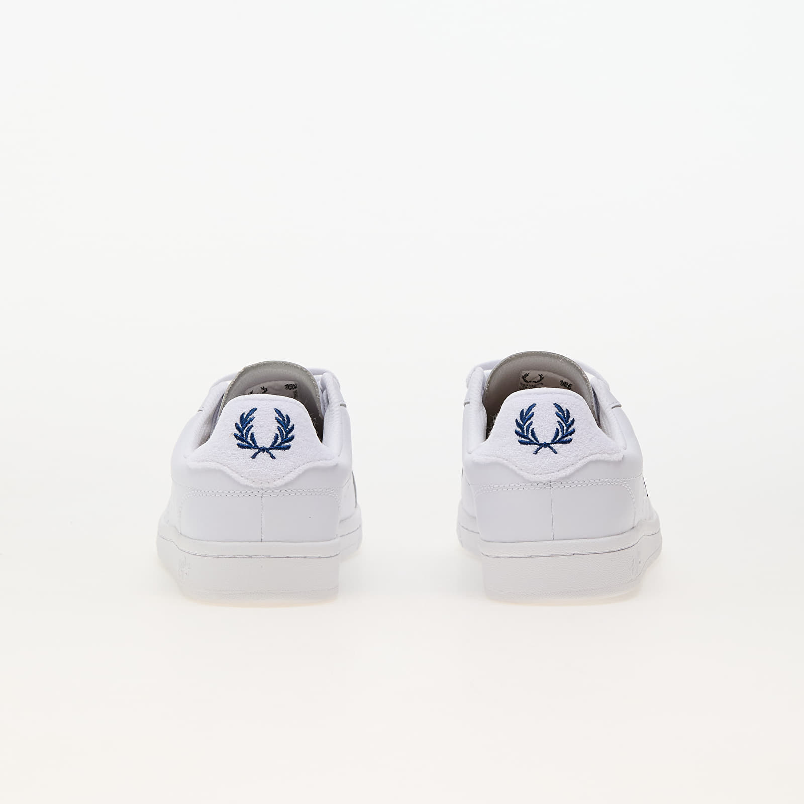 Herren Sneaker und Schuhe FRED PERRY B721 Leather/ Towelling Wht/ Shade Cobalt
