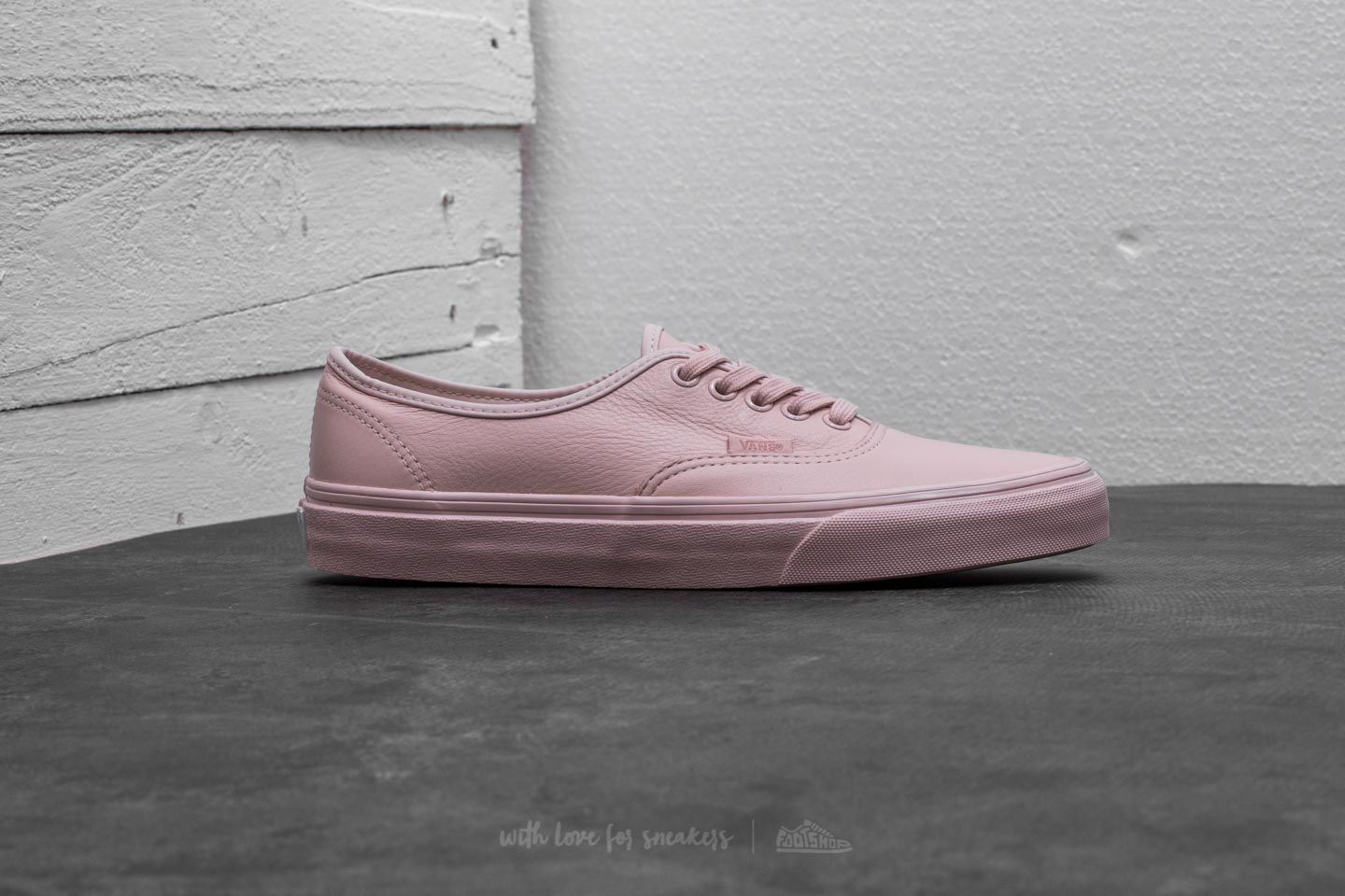 vans authentic leather rose