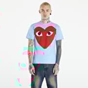 Comme des Garçons PLAY Short Sleeve Logo Print T-Shirt UNISEX Blue