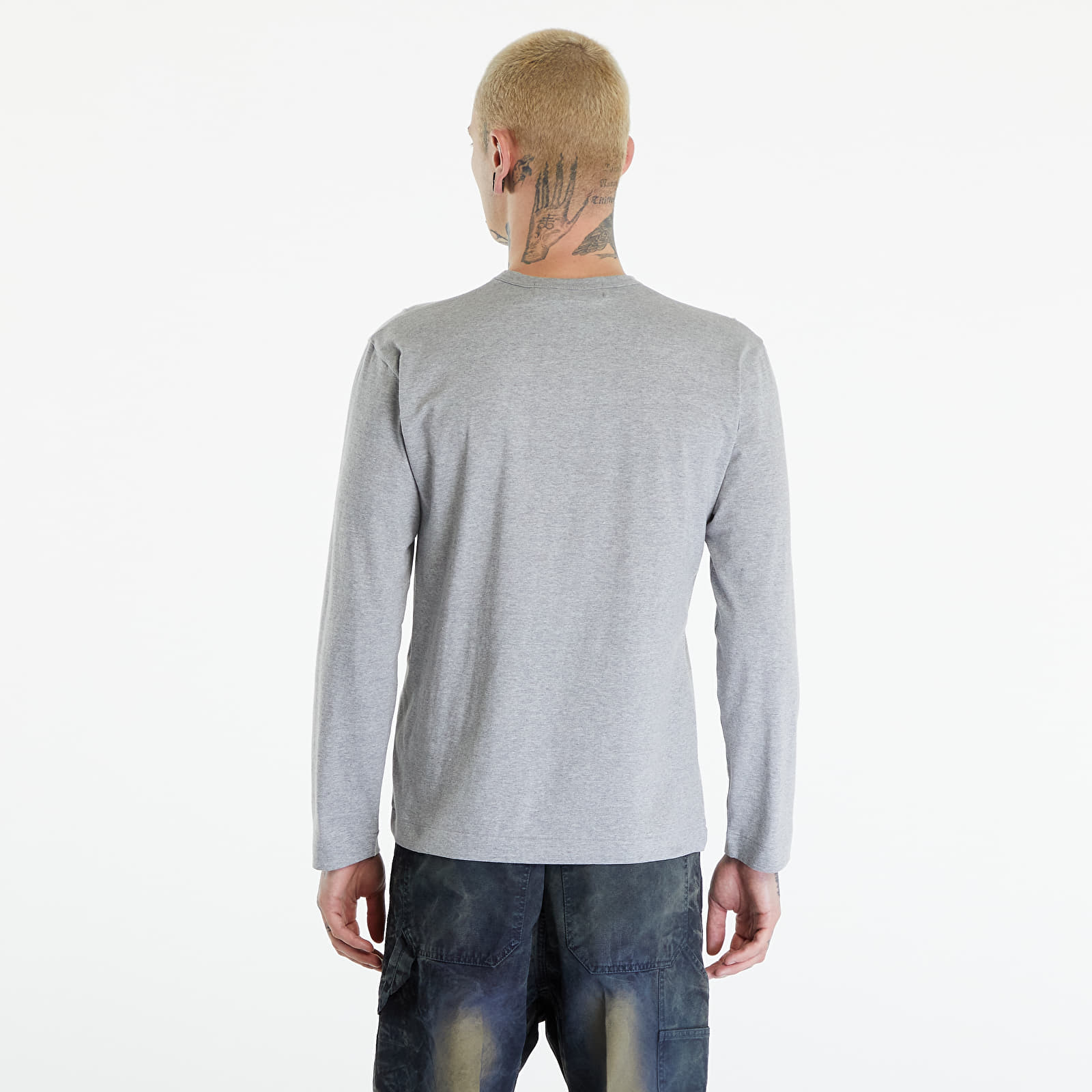 Tričká Comme des Garçons PLAY Long Sleeve Logo Print T-Shirt UNISEX Grey