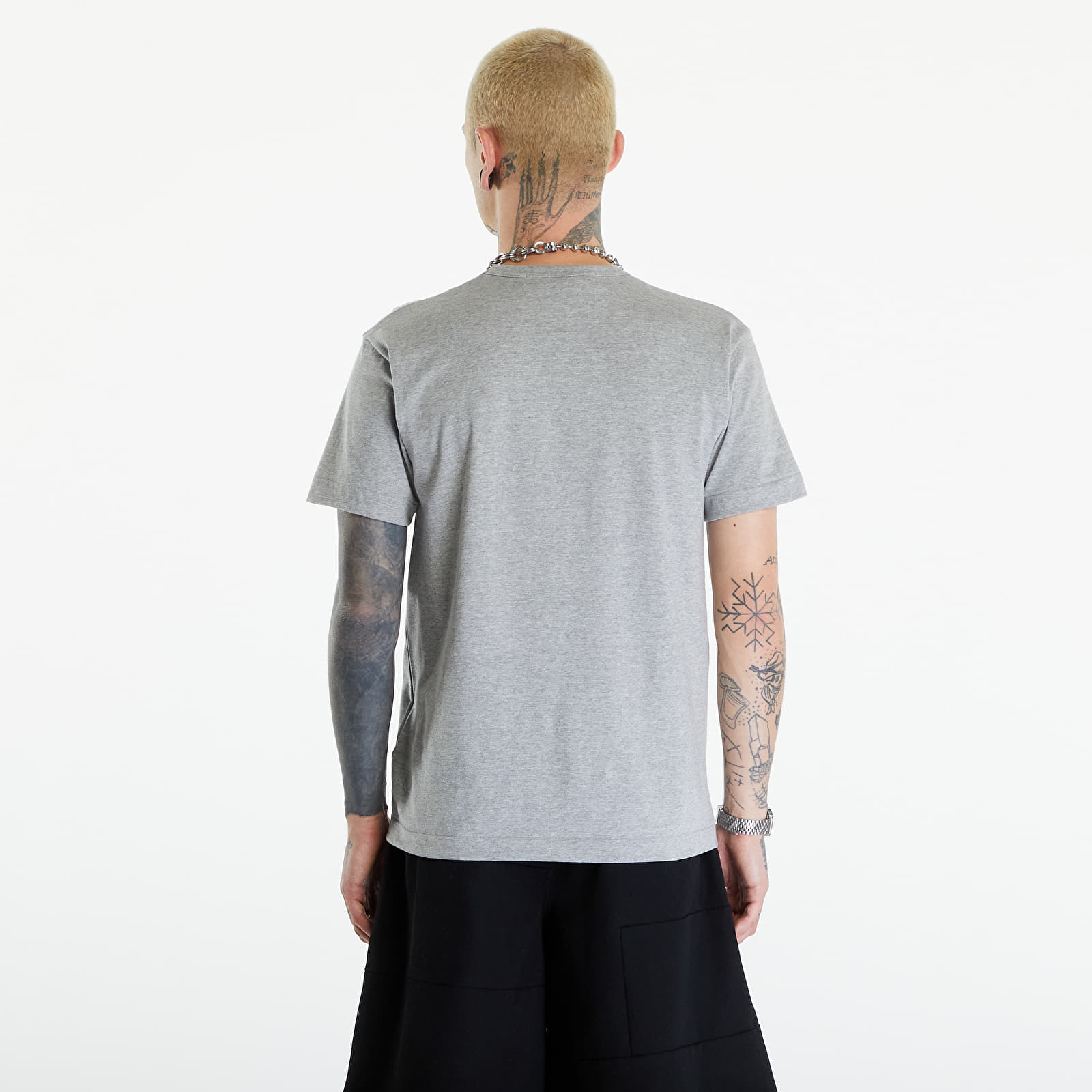 Koszulki Comme des Garçons PLAY Short Sleeve Logo Print T-Shirt UNISEX Grey