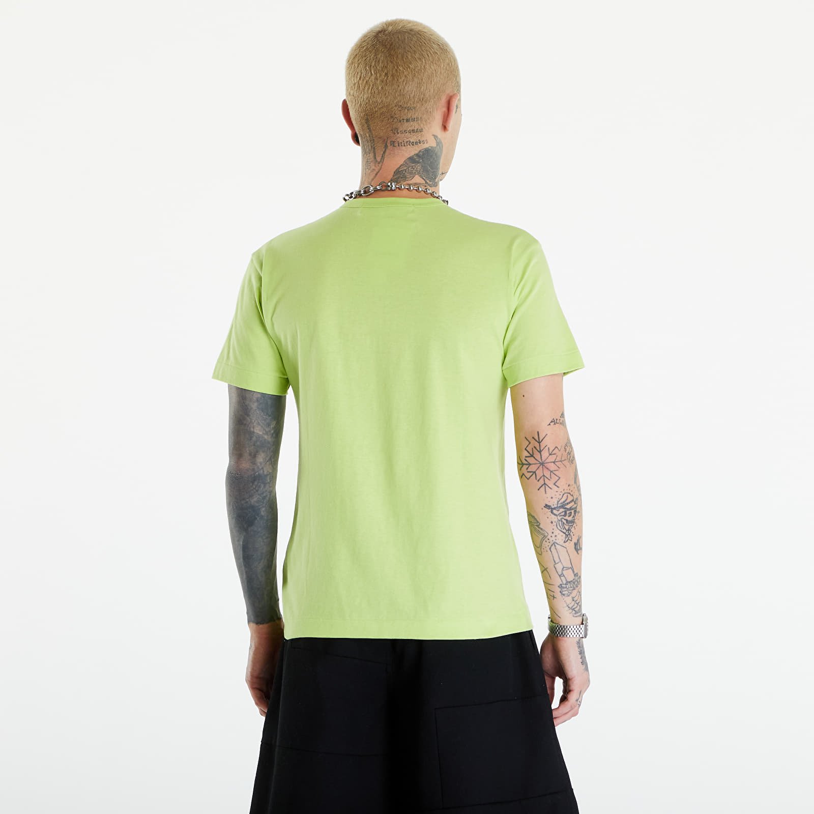 T-paidat Comme des Garçons PLAY Short Sleeve Logo Print T-Shirt UNISEX Green