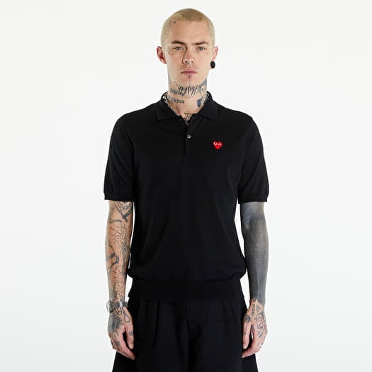 Tričko Comme des Garçons PLAY Red Emblem Sweater UNISEX Black