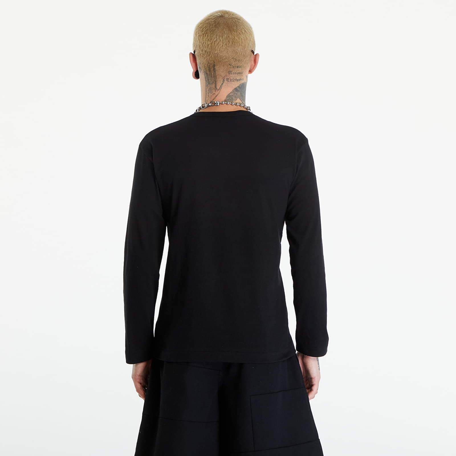 T-shirts Comme des Garçons PLAY Long Sleeve Small Red Emblem T-Shirt UNISEX Black