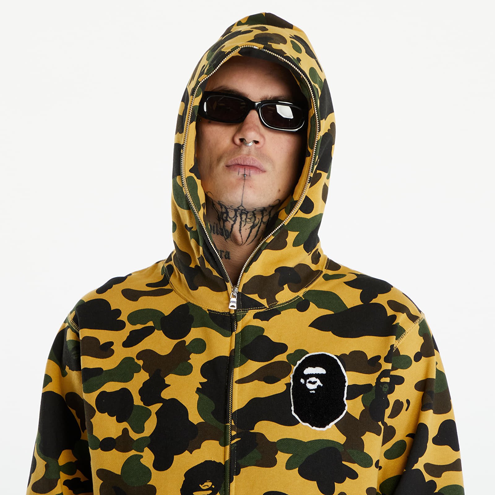Mikiny A BATHING APE 1St Camo Full Zip Hoodie Yellow