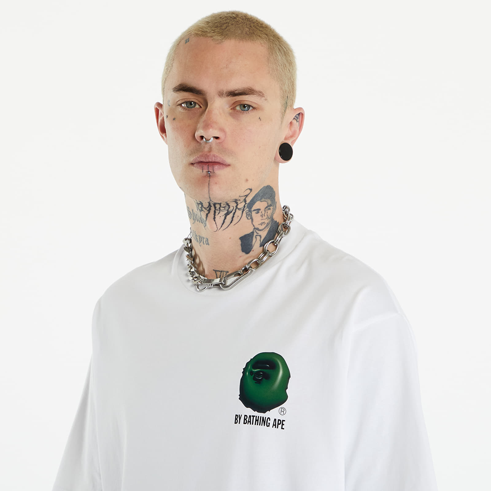 Tričká A BATHING APE 3D Art Ape Head Relaxed Fit Tee White
