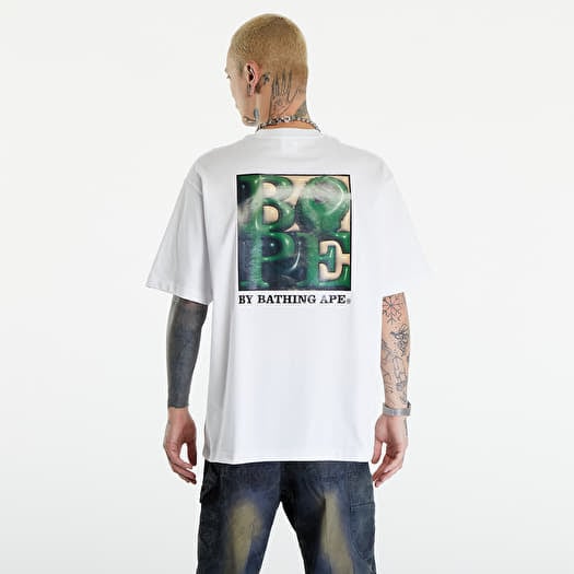 T-shirts A BATHING APE 3D Art Ape Head Relaxed Fit Tee White