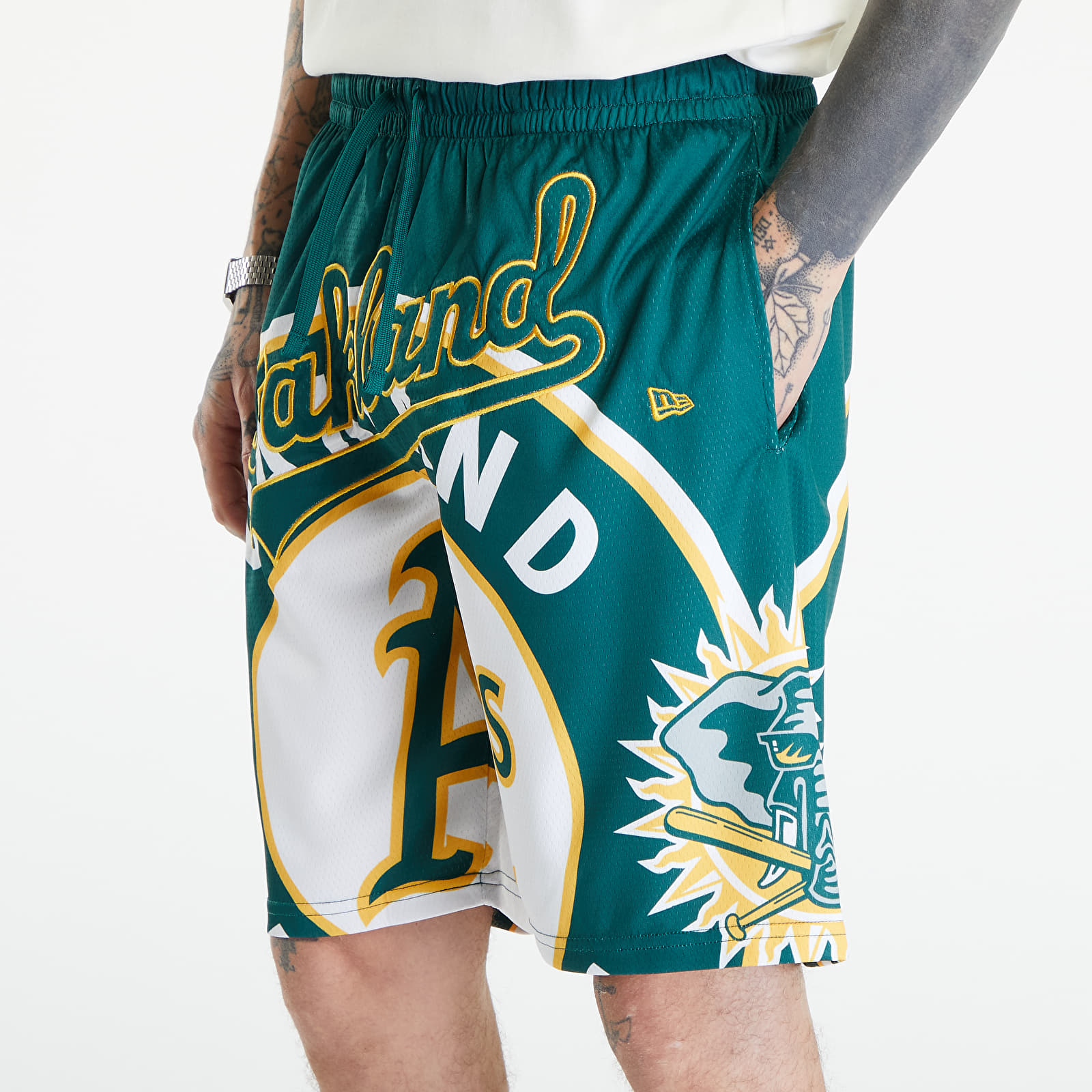 Shorts New Era Oakland Athletics Large Logo Shorts Dark Green