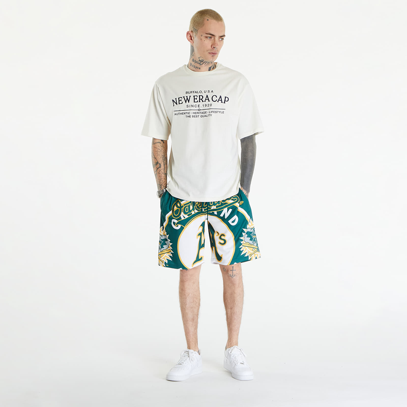 Shorts New Era Oakland Athletics Large Logo Shorts Dark Green