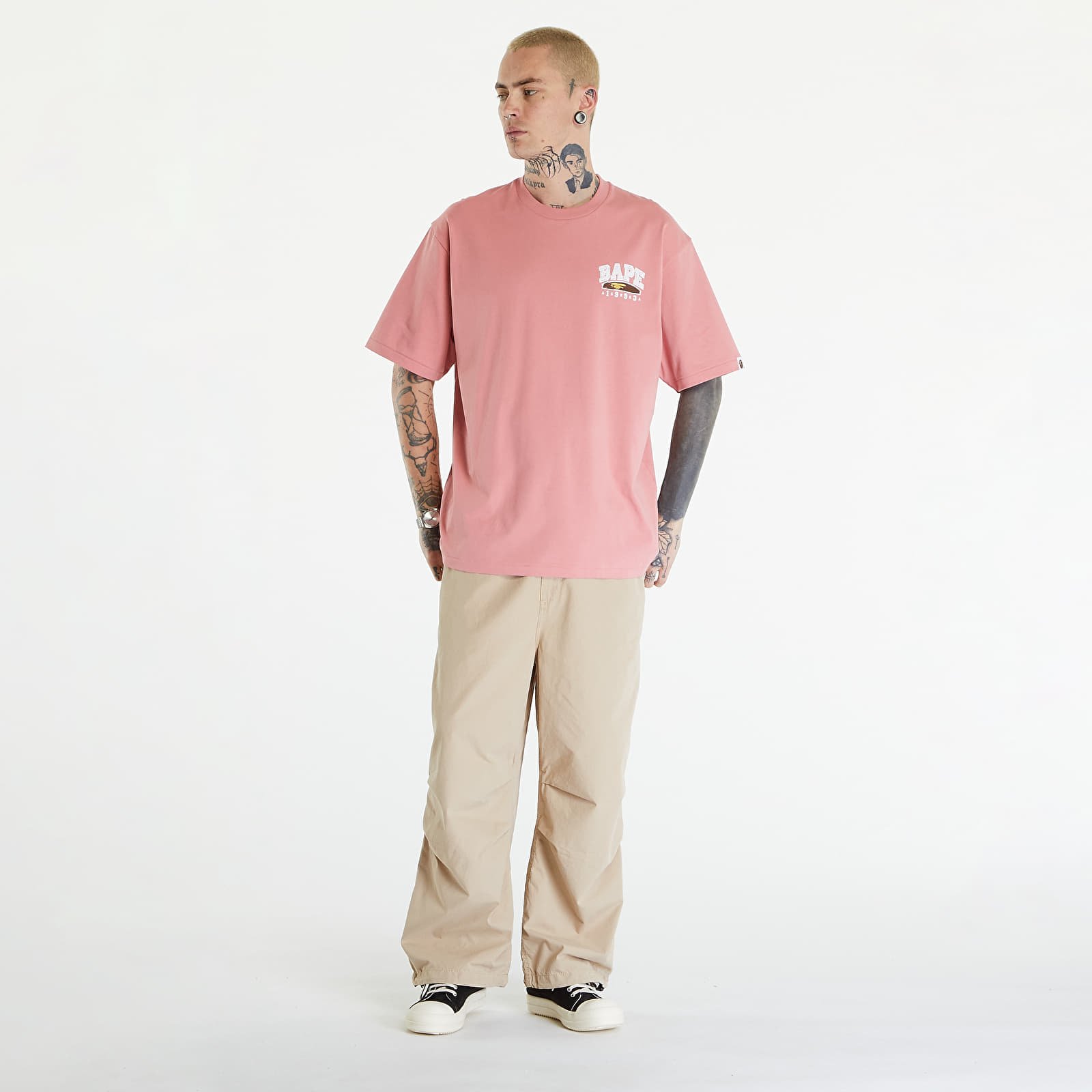 T-shirts A BATHING APE Hand Draw Bape Relaxed Fit Tee Pink