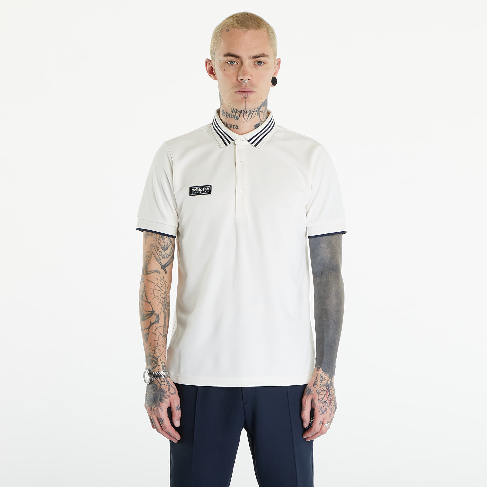 Тениски adidas Spezial Short Sleeve Polo Shirt Chalk White