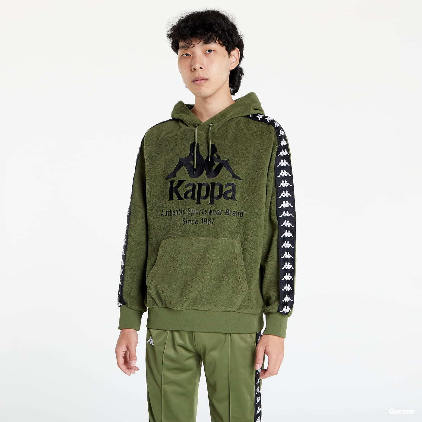 Green and black kappa hoodie shop