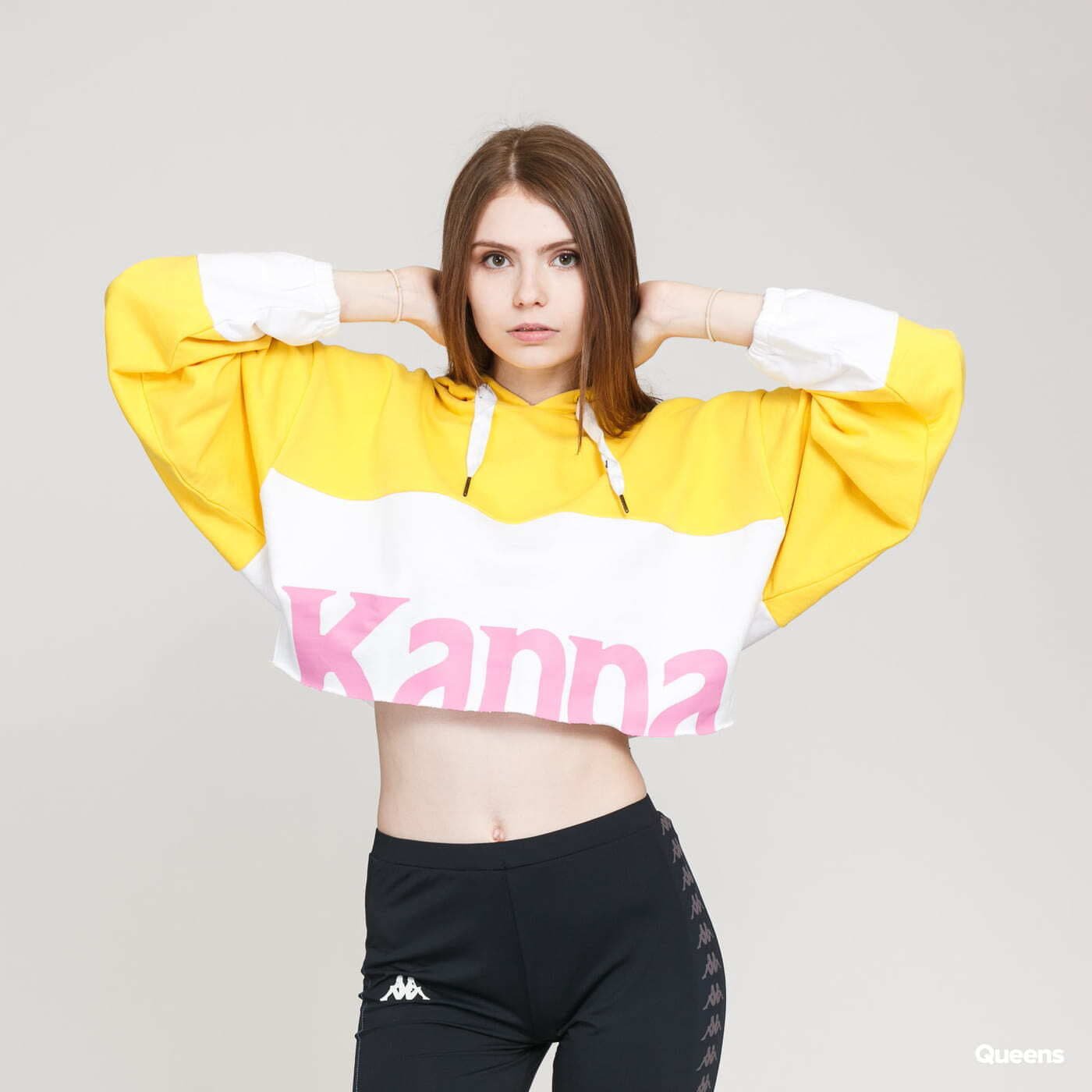 Sudaderas Kappa Authentic Sand Claydee Yellow/ White/ Pink