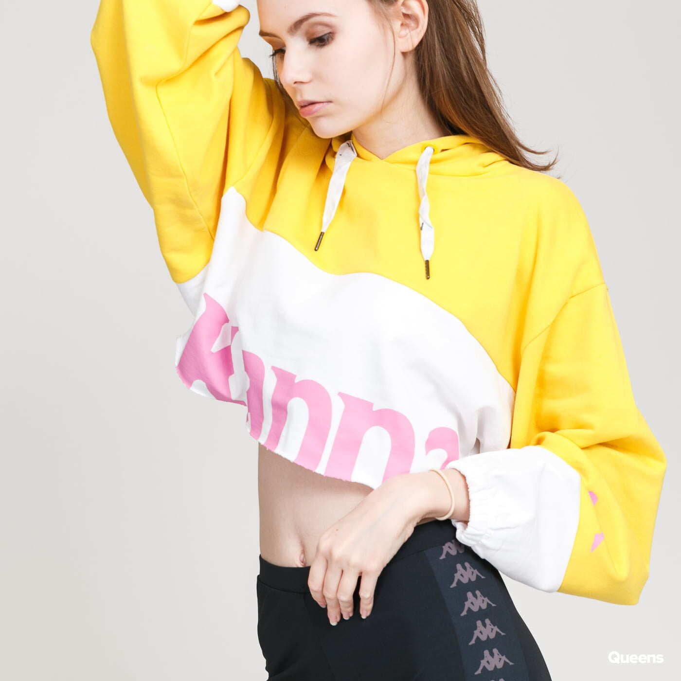 Sudaderas Kappa Authentic Sand Claydee Yellow/ White/ Pink