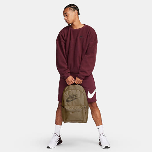 nike heritage 2.0 logo backpack in khaki