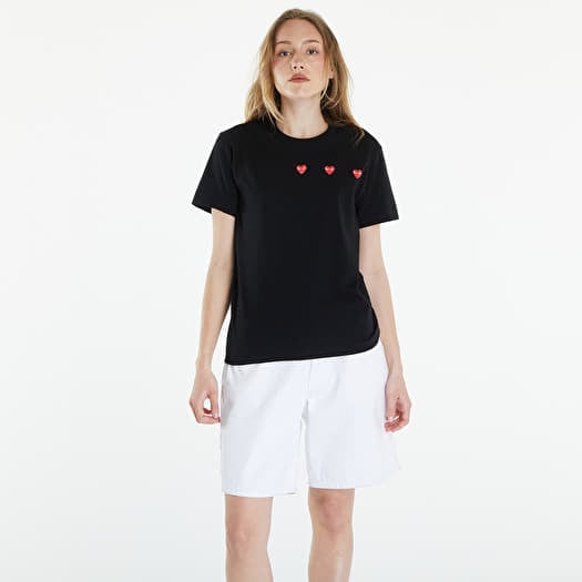 T-shirt Comme des Garçons PLAY Short Sleeve Logo Print T-Shirt UNISEX Black