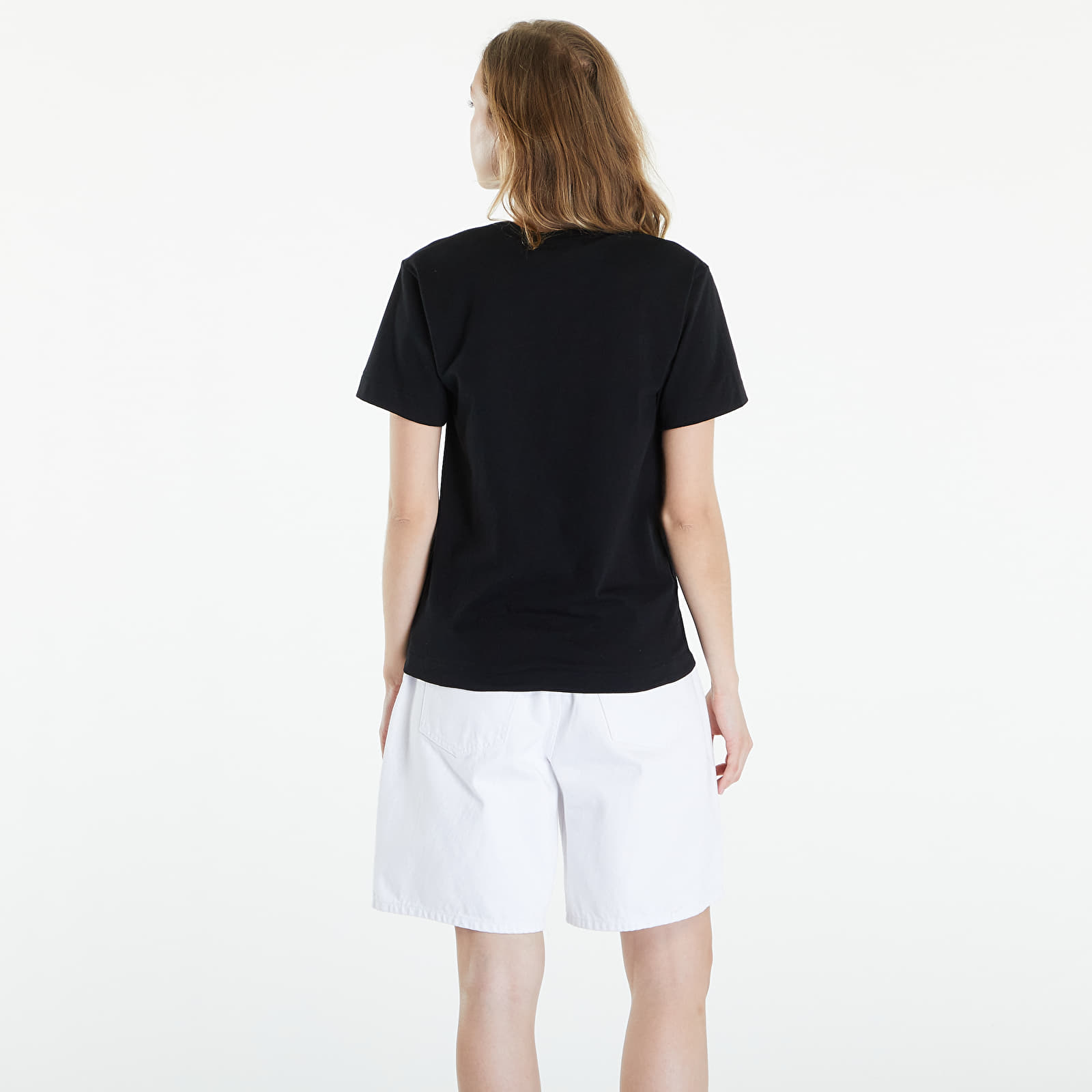 T-Shirts Comme des Garçons PLAY Short Sleeve Logo Print T-Shirt UNISEX Black