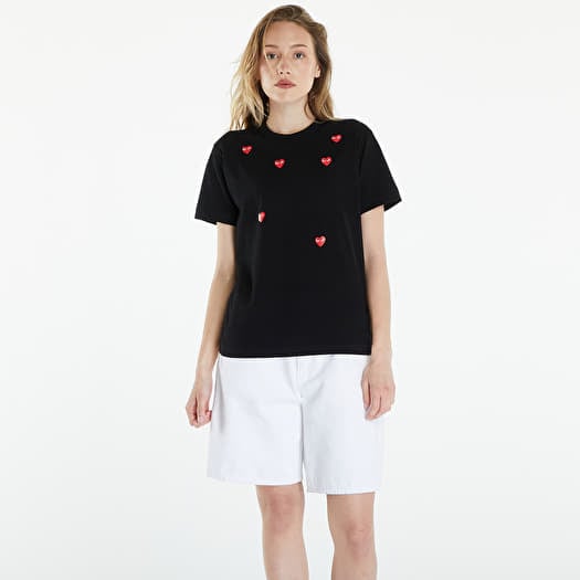 T-shirt Comme des Garçons PLAY Short Sleeve Logo Print T-Shirt UNISEX Black