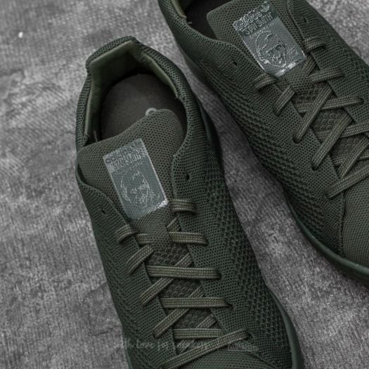 Adidas stan smith primeknit black green hot sale